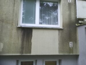 Čištění fasády - ukázka